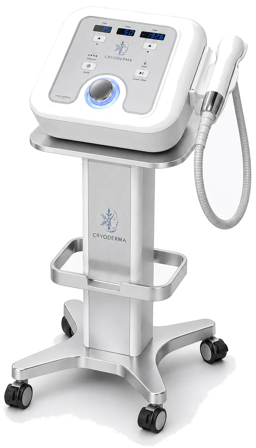 クライオダーマ本体とカート(TMC KOREA・冷却−15℃/温熱+40℃)